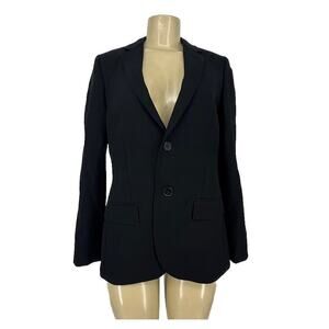 J.Crew Size 6 Women Ludlow Black Blazer Two Button Wool Jacket Career 4-32